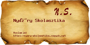 Nyáry Skolasztika névjegykártya